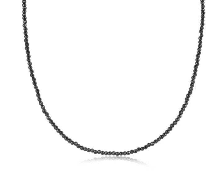 15&quot; Choker Faceted Hematite 2mm Bead
