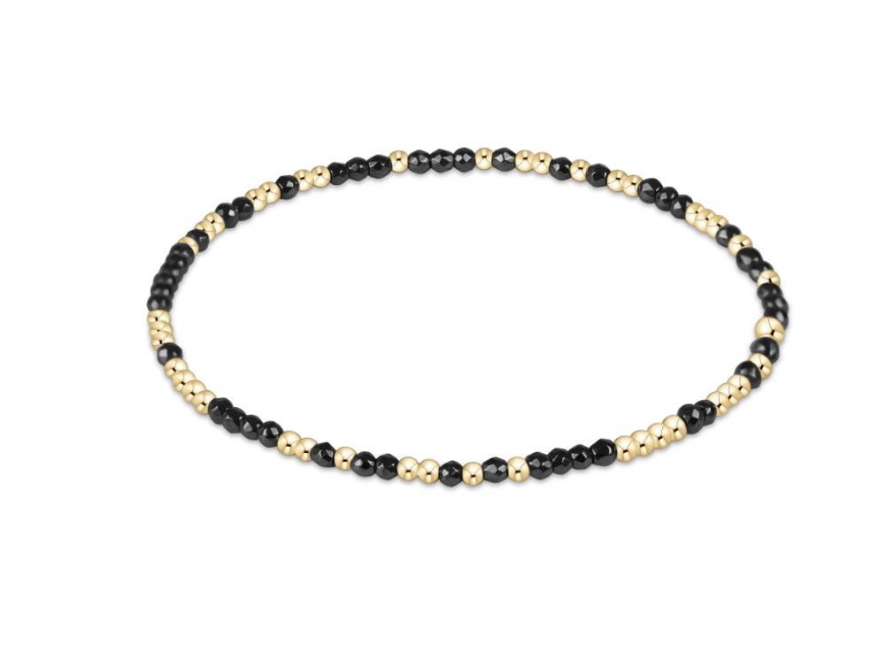 Hope Unwritten Faceted Hematite 2mm Bead Bracelet