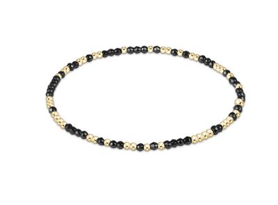 Hope Unwritten Faceted Hematite 2mm Bead Bracelet