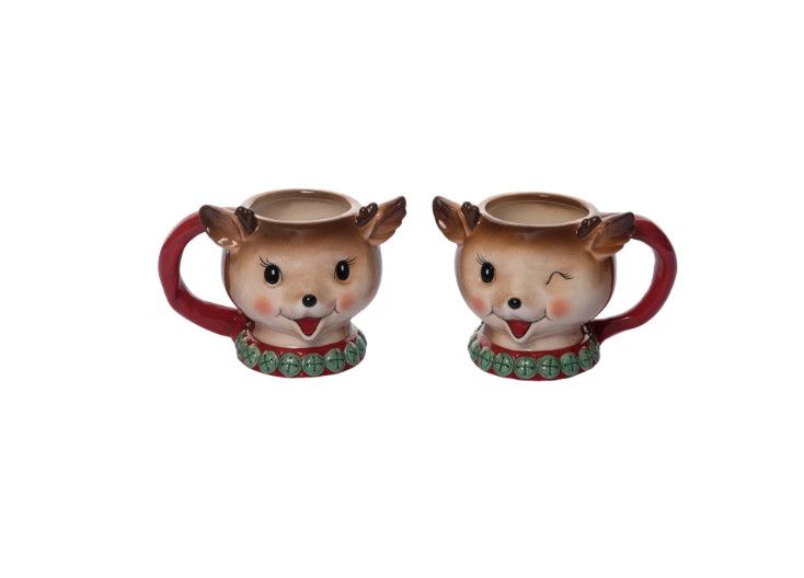 Vintage Ceramic Reindeer Mug