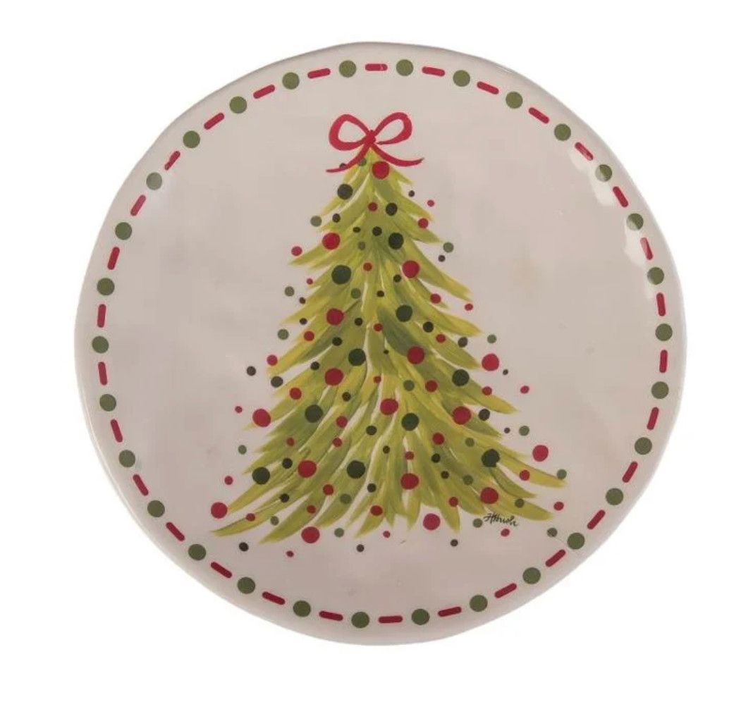 Ceramic Plate Dot Tree