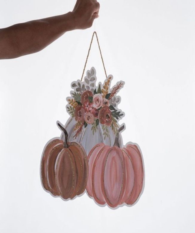 Group Pumpkins Door Hanger