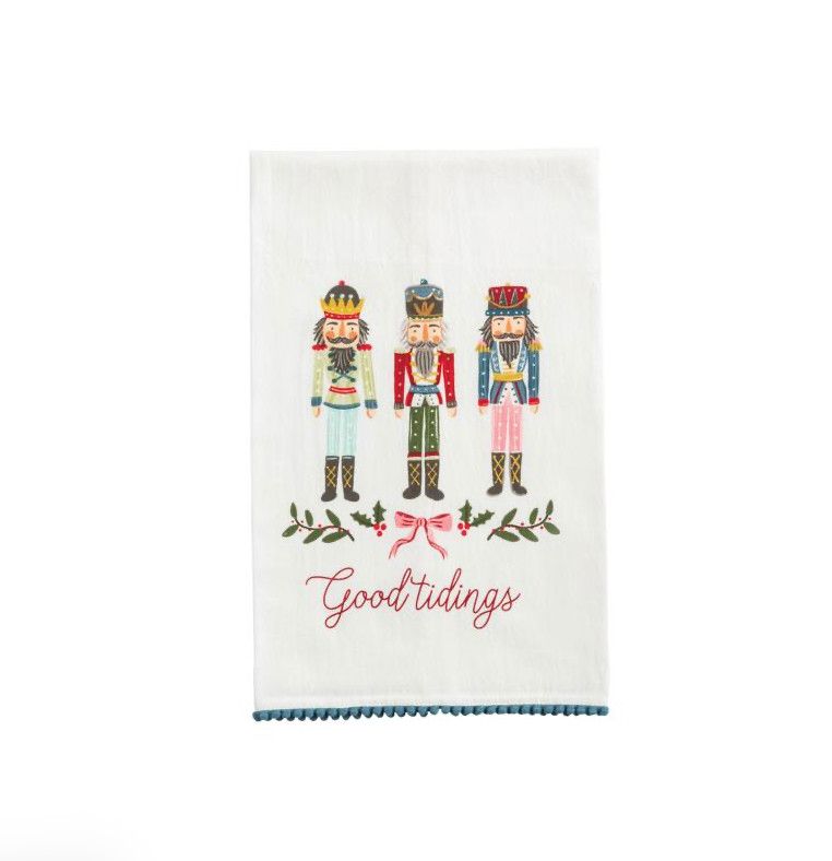 Nutcracker Pom Trim Towel