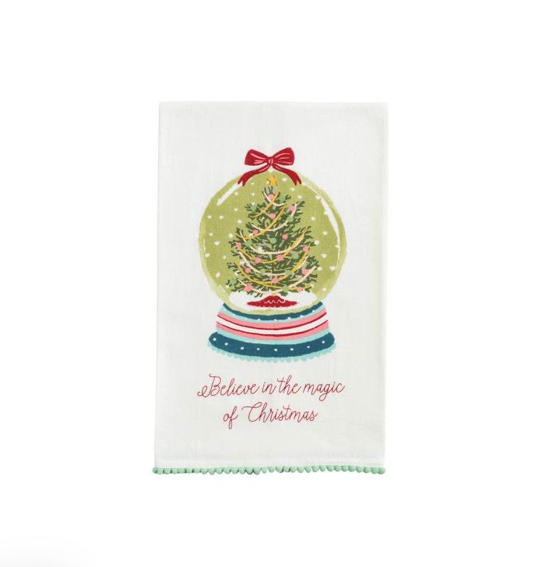 Snowglobe Pom Trim Towel