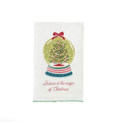 Snowglobe Pom Trim Towel