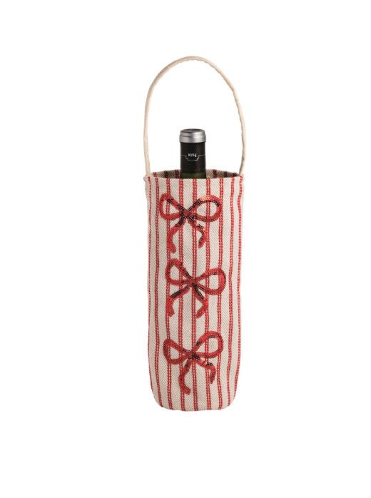 Bow Sequin Wine Bag