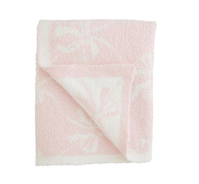 Bow Chenille Girl Blanket