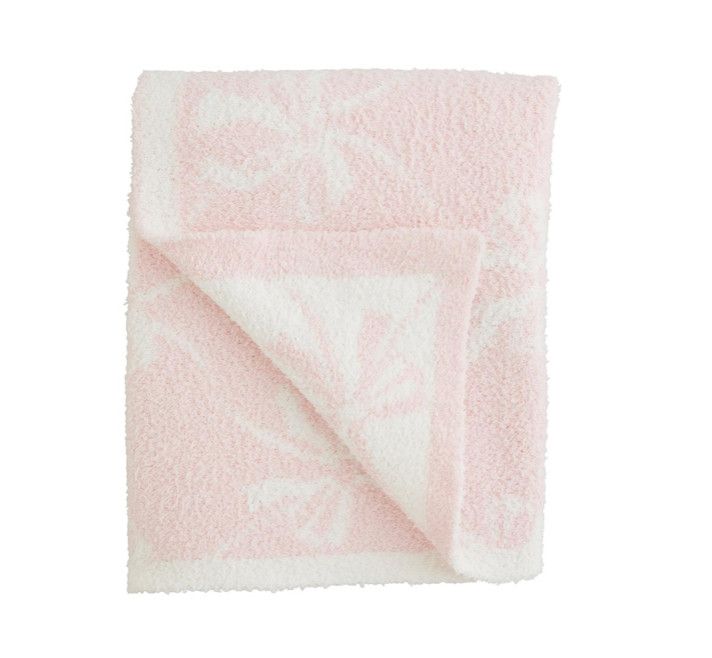 Bow Chenille Girl Blanket