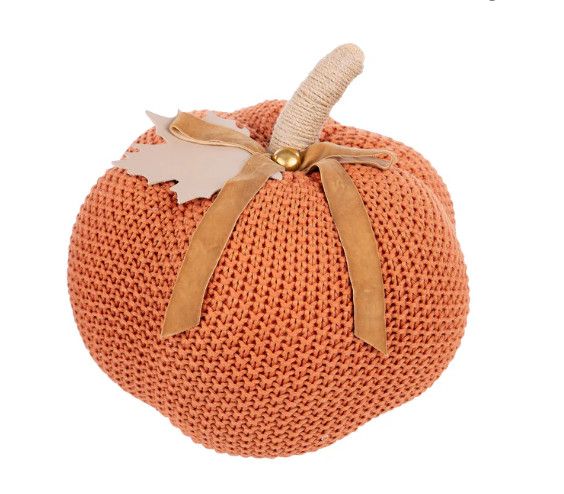 Burnt Orange Knit Pumpkin