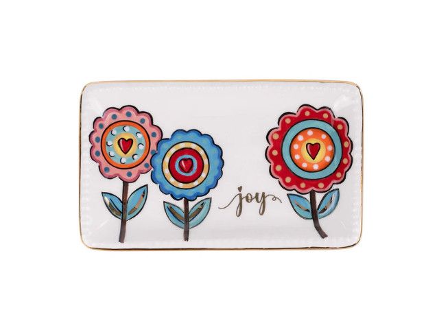 Garden Flowers Trinket Tray
