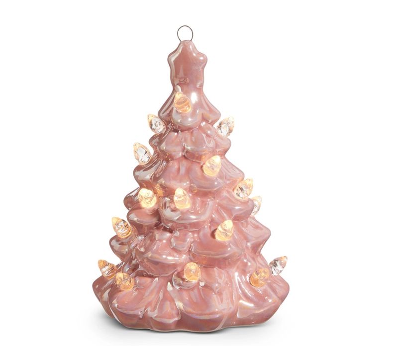 Lighted Pink Vintage Tree Ornament