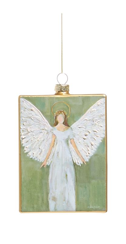 Guardian Angel Rectangle Ornament | Extended Arms