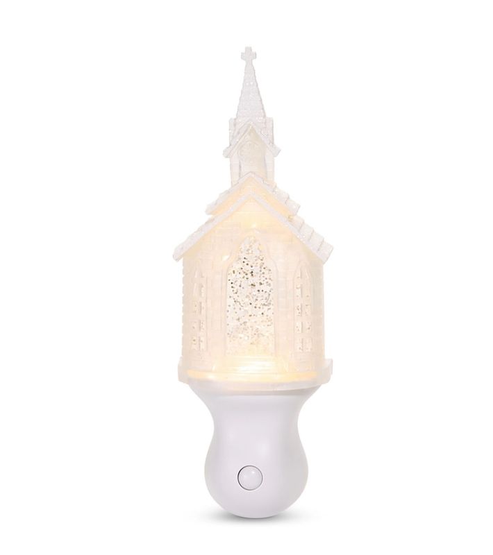 Swirling Glitter Church Night Light
