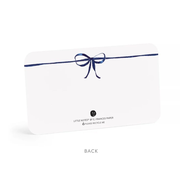 Navy Bow Little Notes 55ct