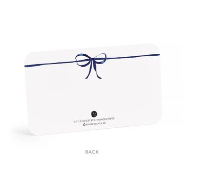 Navy Bow Little Notes 55ct