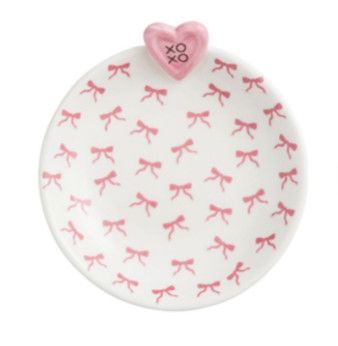 Pink Heart Tidbit Dish