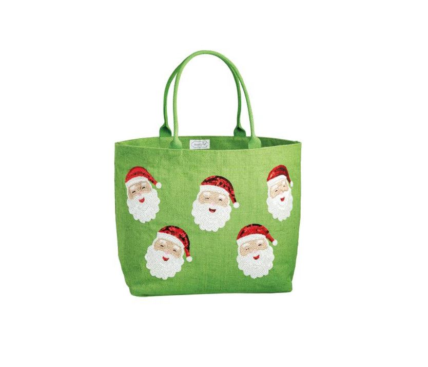 Holiday Sparkle Tote, Color: Green