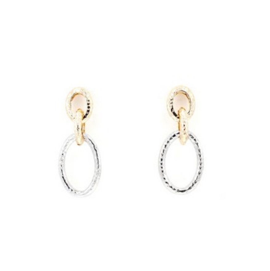 Nela Gold Silver Earring
