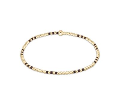Hope Joy Pattern 2mm Bead Bracelet Chocolate
