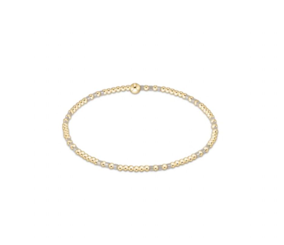 Hope Joy Pattern 2mm Bead Bracelet Milkshake