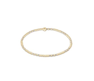 Hope Joy Pattern 2mm Bead Bracelet Milkshake