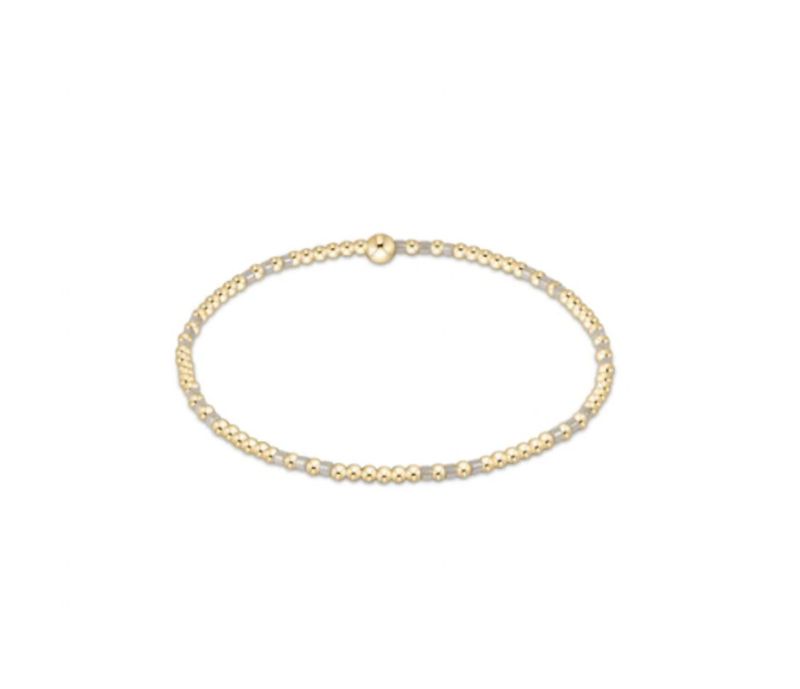 Hope Joy Pattern 2mm Bead Bracelet Milkshake