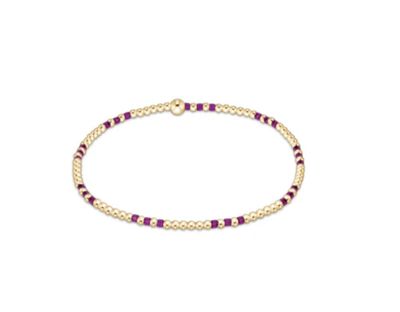 Hope Joy Pattern 2mm Bead Bracelet Fuchsia
