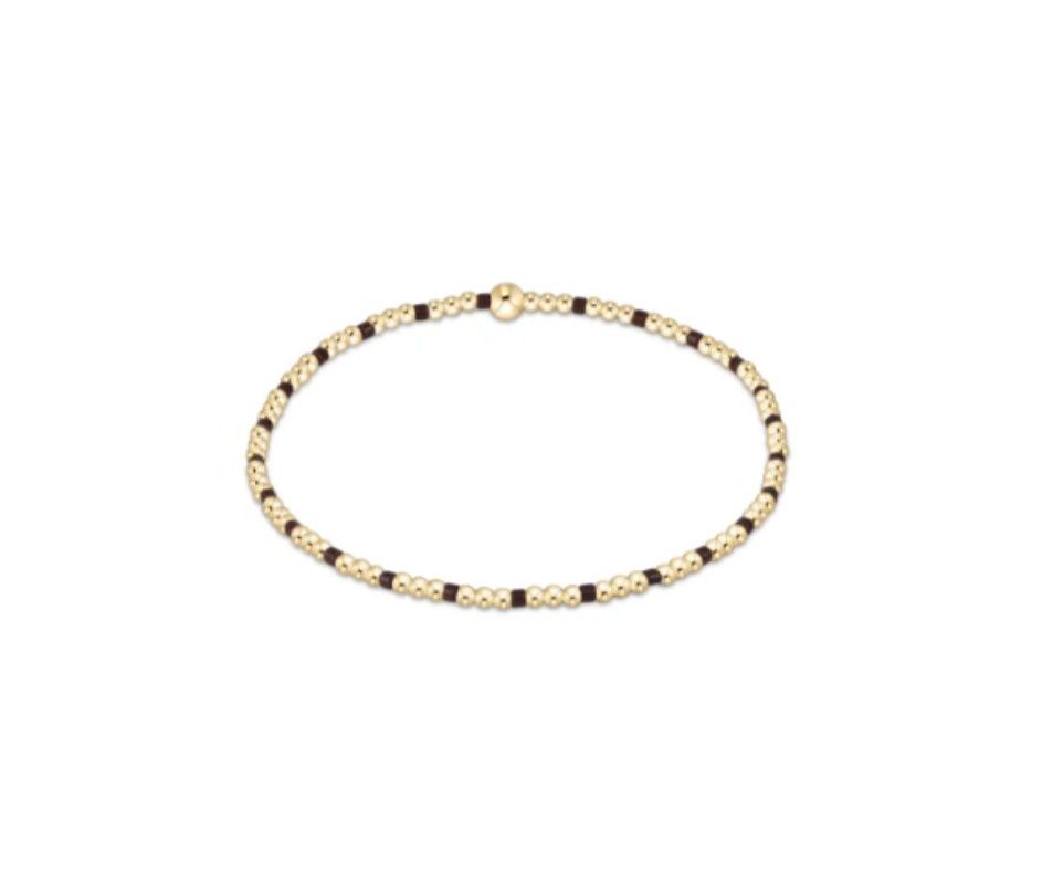 Hope Sincerity Pattern 2mm Bead Bracelet Chocolate