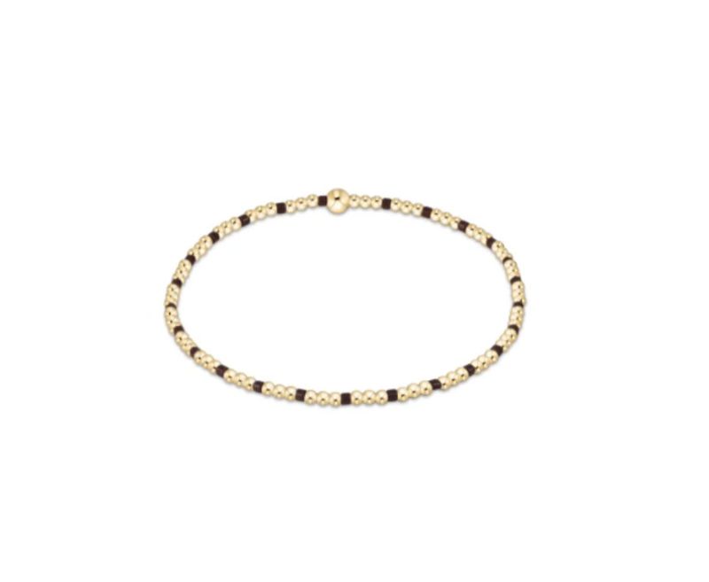 Hope Sincerity Pattern 2mm Bead Bracelet Chocolate