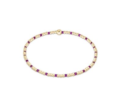 Hope Sincerity Pattern 2mm Bead Bracelet Fuchsia