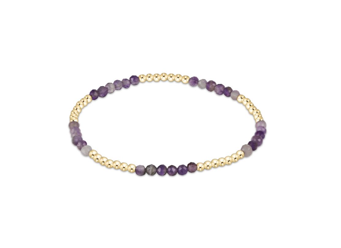 Blissful Pattern 2.5mm Bead Bracelet Amethyst