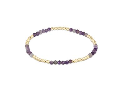 Blissful Pattern 2.5mm Bead Bracelet Amethyst