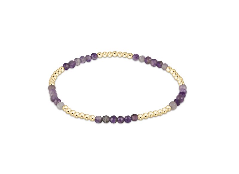 Blissful Pattern 2.5mm Bead Bracelet Amethyst