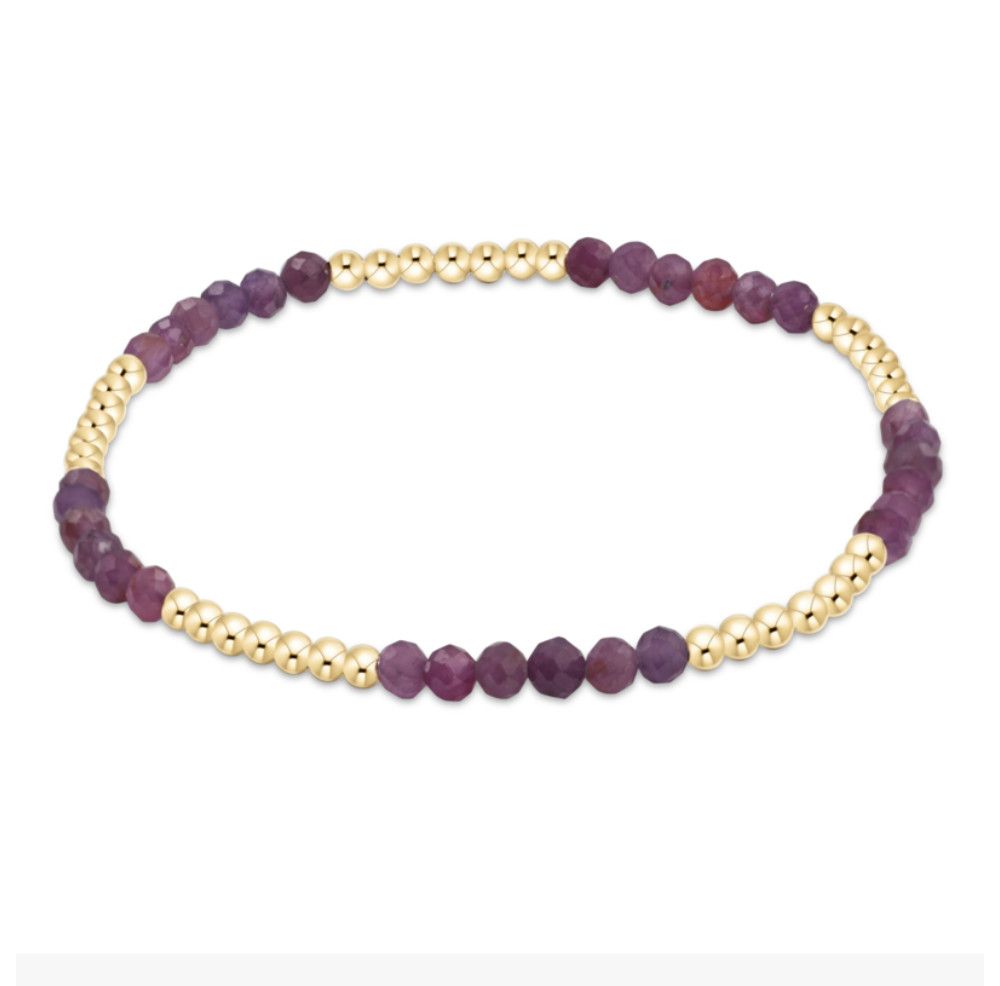 Blissful Pattern 2.5mm Bead Bracelet Ruby