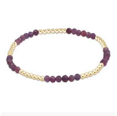 Blissful Pattern 2.5mm Bead Bracelet Ruby