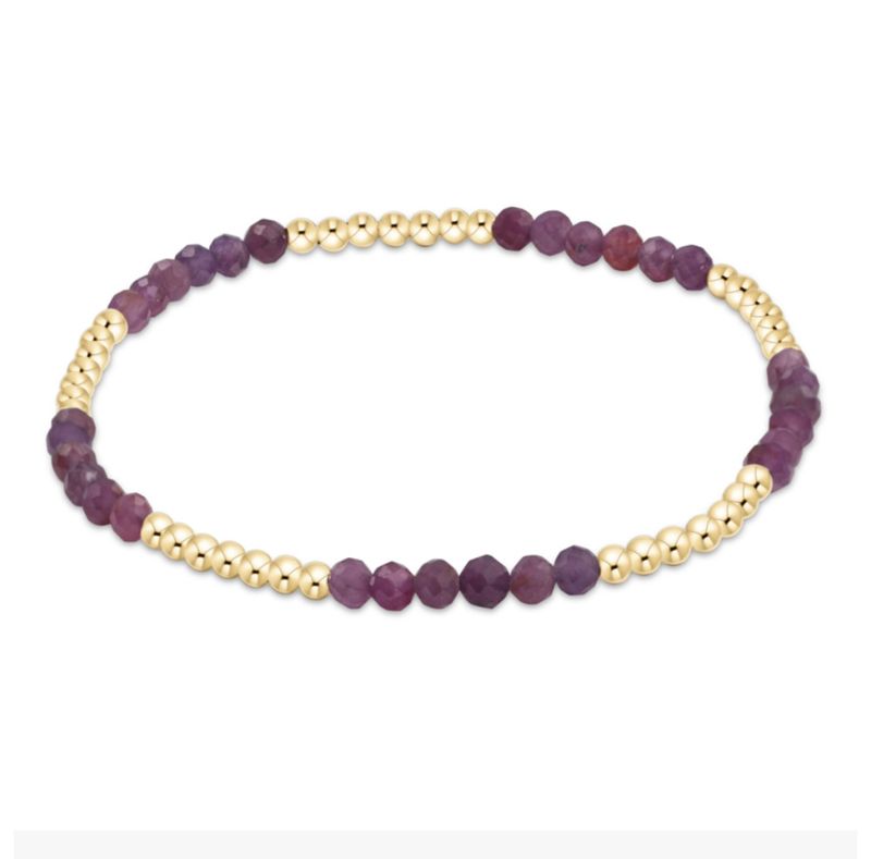 Blissful Pattern 2.5mm Bead Bracelet Ruby