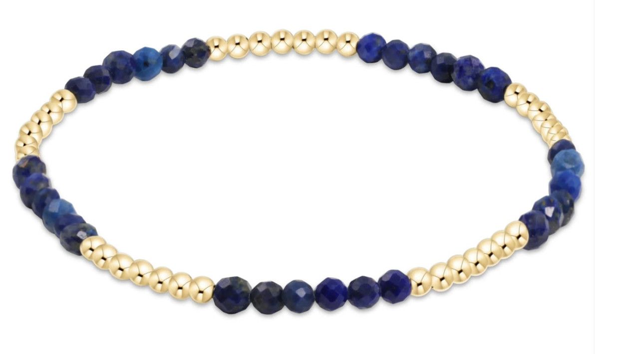 Blissful Pattetrn 2.5mm Bead Bracelet Lapis