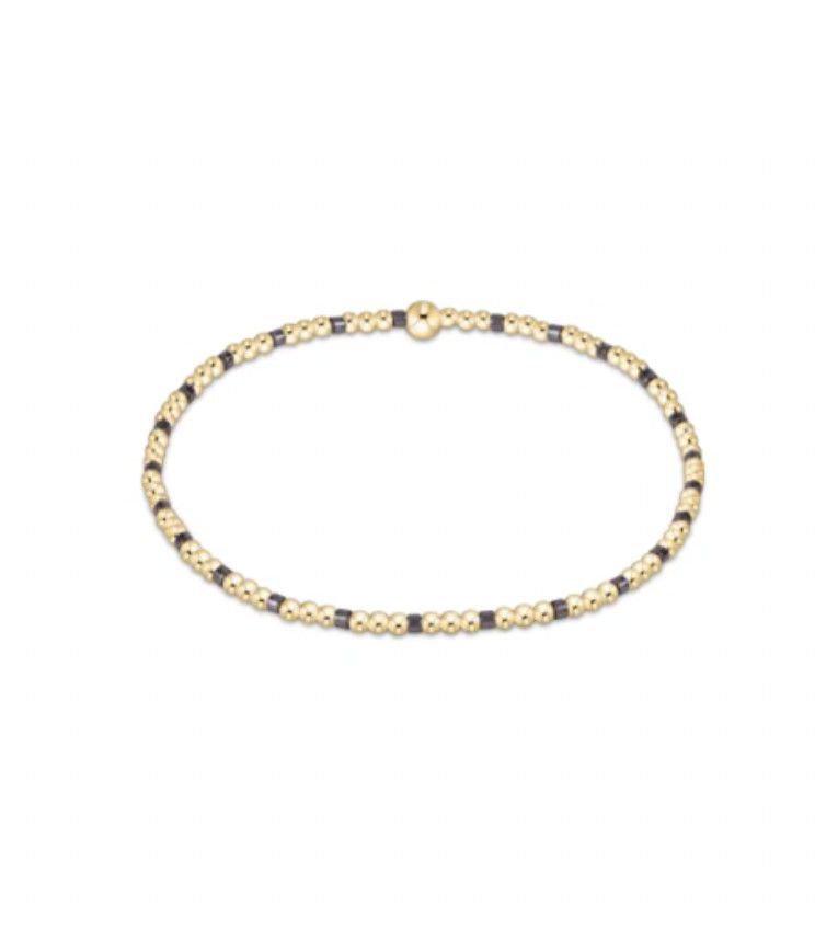 Hope Sincerity Pattern 2mm Bead Bracelet Taupe with a Twist