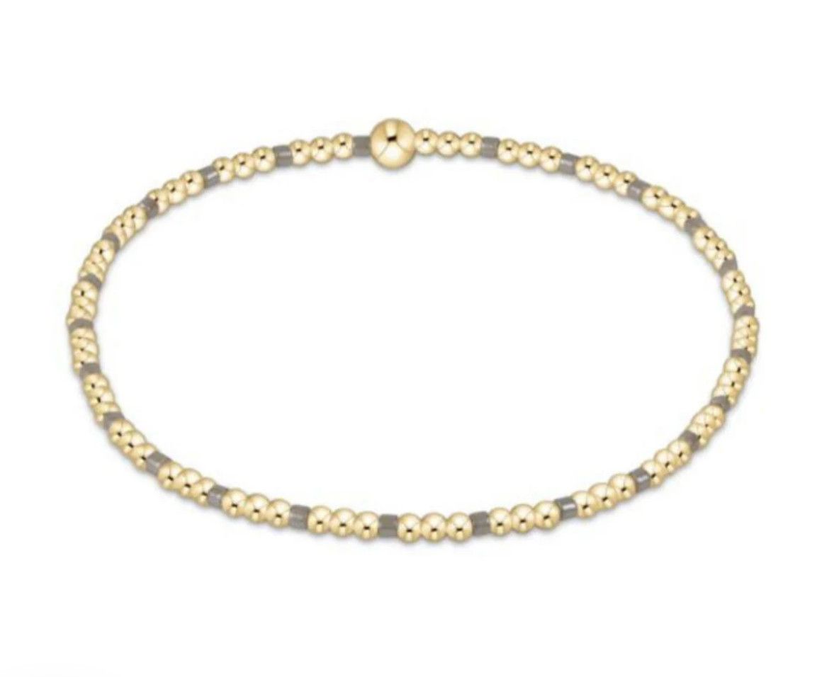 Hope Sincerity Pattern 2mm Bead Bracelet Milkshake