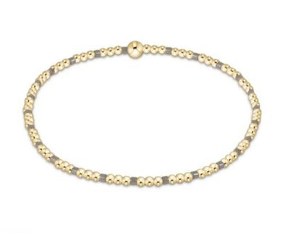 Hope Sincerity Pattern 2mm Bead Bracelet Milkshake