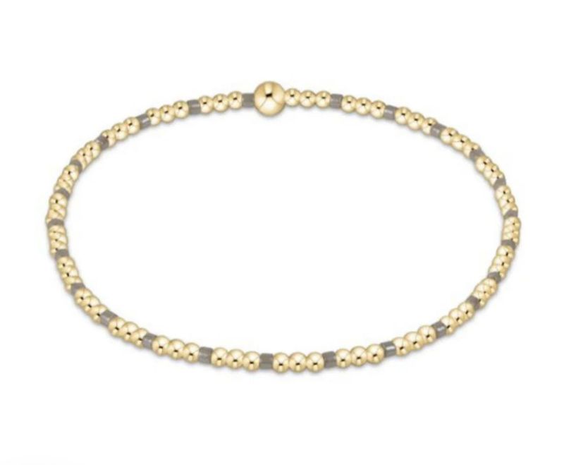 Hope Sincerity Pattern 2mm Bead Bracelet Milkshake