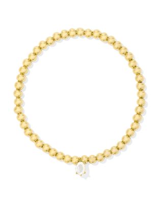 The Cailin Stretch Bracelet in Gold Ivory Mother of Pearl