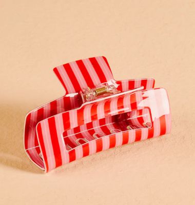 Peppermint Stripe Claw Clip