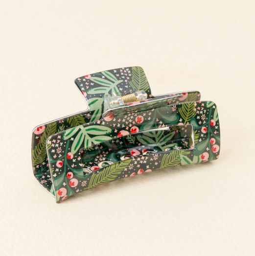 Jolly Sprig Green Claw Clip