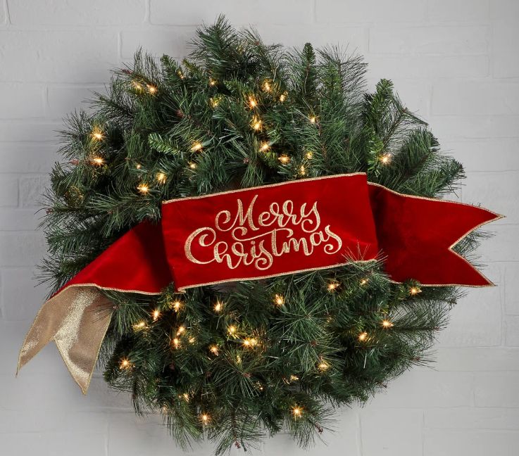 Velvet Merry Christmas Banner
