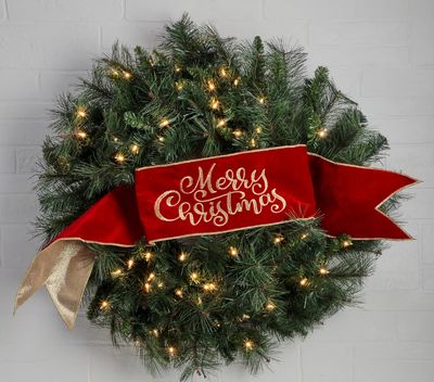 Velvet Merry Christmas Banner