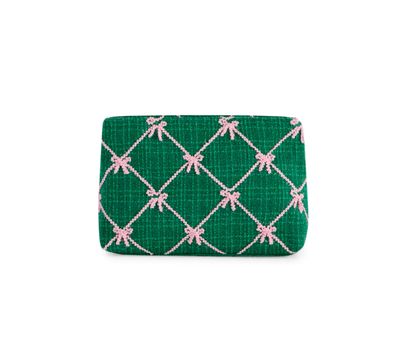 Tinsel Bow Zip Pouch
