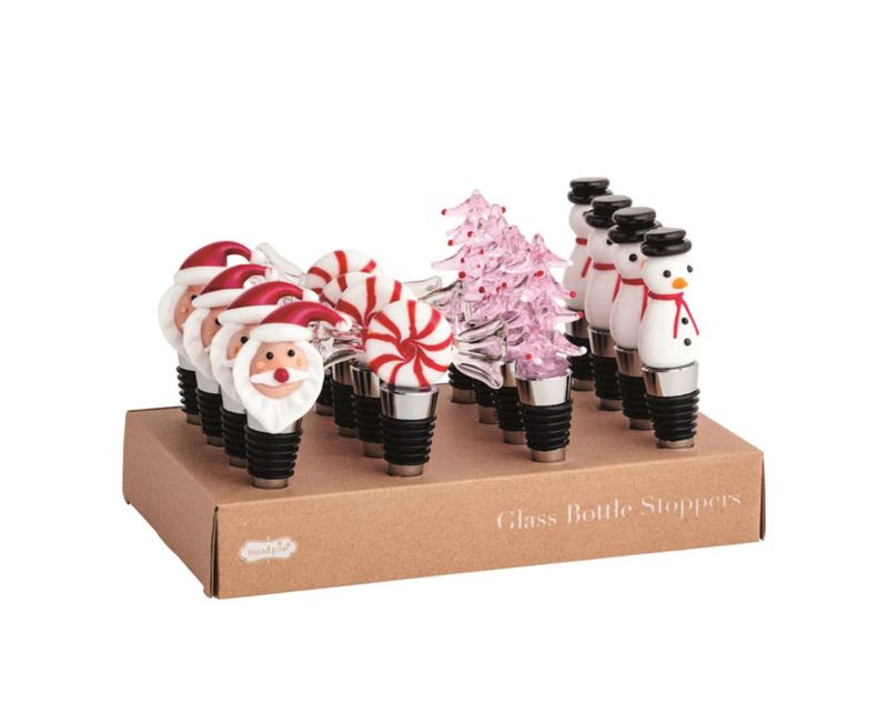 Christmas Glass Bottle Stopper