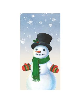 Hester &amp; Cook Snowman Guest Napkin