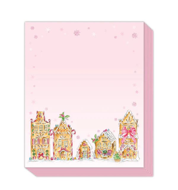 Short Stack Pad | Pink Gingerbread House